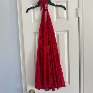 Lucy love XS lace halter dress